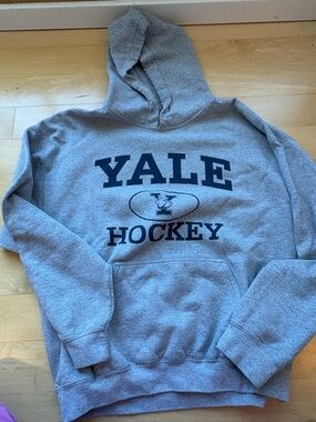Yale Hockey Gray Hooded Sweatshirt